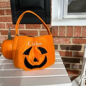 Personalized Luke Pumpkin Halloween treat bag by pottery barn kids